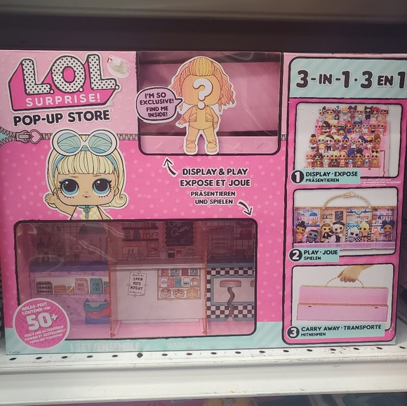 LOL SURPRISE POP-UP STORE 3 IN 1 HOLDS 50 DOLLS CARRY CASE - Picture 2 of 4